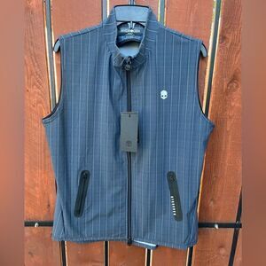 Hydrogen Women’s Golf Vest Anthracite/pin strip grey size XL NWT 💀